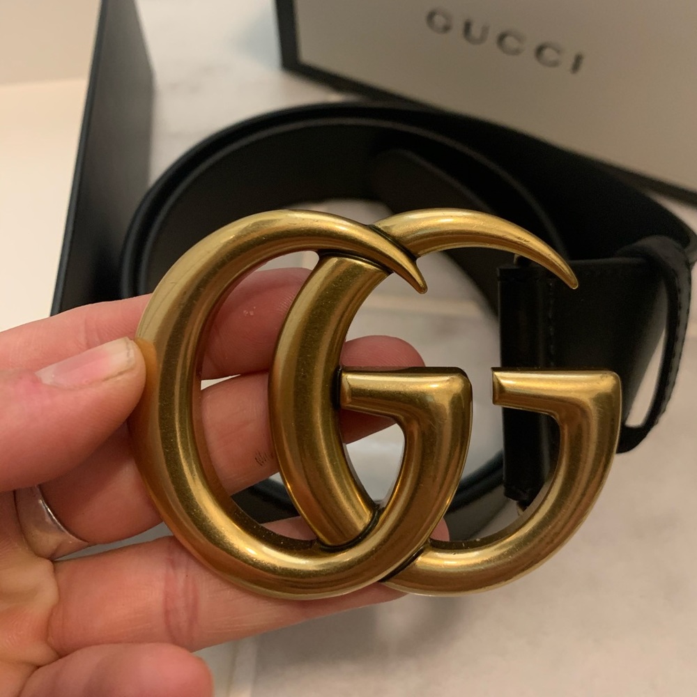 Like NEW Leather Gucci Belt with tags